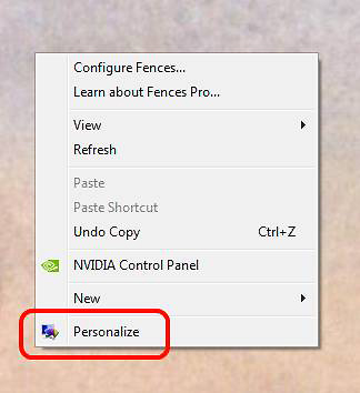 Personalize option